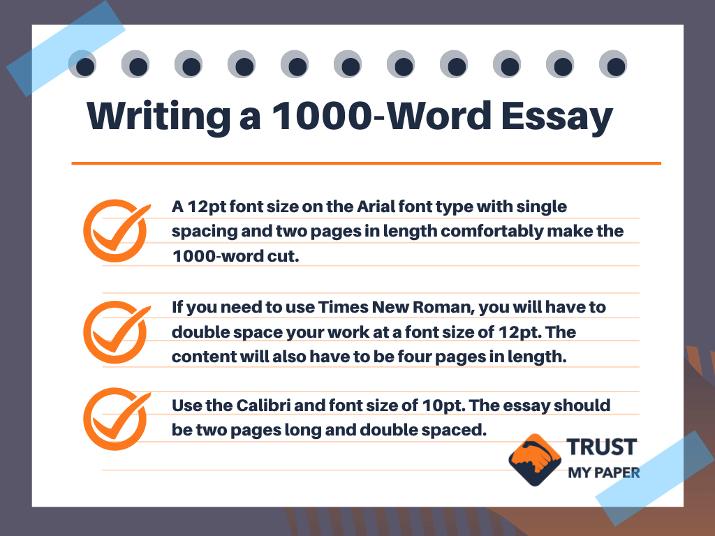 structure of a 1000 word essay